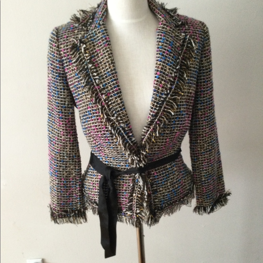 Cache Multicolored Tweed Jacket